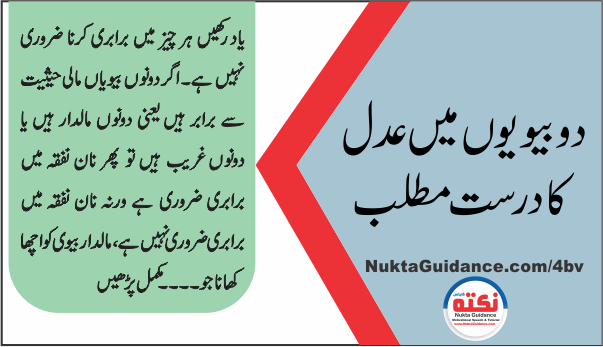 بیویوں میں عدل
