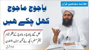 Read more about the article یاجوج ماجوج کھل چکے ہیں