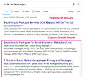 paid organic search results 1